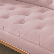 Pink velvet tufted back and seat sofa bed by La Spezia additional picture 7