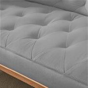 Gray velvet tufted back and seat sofa bed by La Spezia additional picture 2