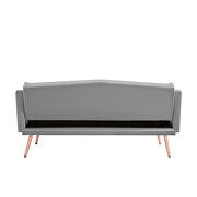 Gray velvet tufted back and seat sofa bed by La Spezia additional picture 4
