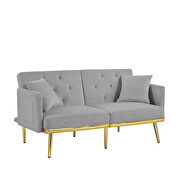 Gray velvet sofa bed by La Spezia additional picture 3