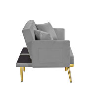 Gray velvet sofa bed by La Spezia additional picture 4