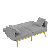 Gray velvet sofa bed by La Spezia additional picture 5