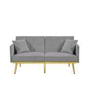 Gray velvet sofa bed by La Spezia additional picture 7