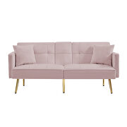 Pink velvet upholstery sofa bed by La Spezia additional picture 3