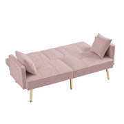Pink velvet upholstery sofa bed by La Spezia additional picture 6