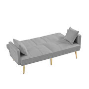 Gray velvet upholstery sofa bed by La Spezia additional picture 5