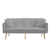 Gray velvet upholstery sofa bed by La Spezia additional picture 6