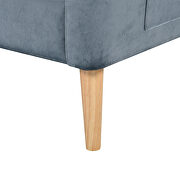 Gray velvet armchair with ottoman by La Spezia additional picture 3