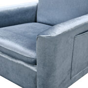 Gray velvet armchair with ottoman by La Spezia additional picture 5