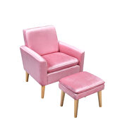Pink velvet armchair with ottoman by La Spezia additional picture 7
