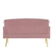 Pink velvet 2-seater sofa with gold metal legs by La Spezia additional picture 3