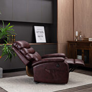 Red pu leatherand power lift recliner chair with heat and vibration sofa back by La Spezia additional picture 12