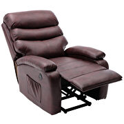 Red pu leatherand power lift recliner chair with heat and vibration sofa back by La Spezia additional picture 13
