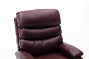 Red pu leatherand power lift recliner chair with heat and vibration sofa back by La Spezia additional picture 4