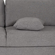 Gray modern living room sofa, 3 seat sofa couch additional photo 3 of 5