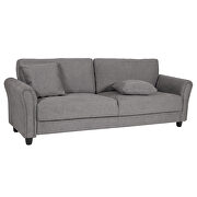 Gray modern living room sofa, 3 seat sofa couch additional photo 4 of 5