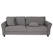 Gray modern living room sofa, 3 seat sofa couch additional photo 5 of 5