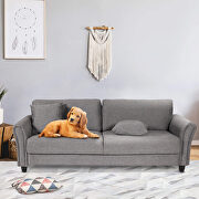 Gray modern living room sofa, 3 seat sofa couch by La Spezia additional picture 6