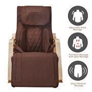 Brown cotton fabric cushion comfortable relax rocking chair by La Spezia additional picture 3