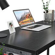 Black modern simple style laptop table with storage bag additional photo 5 of 9