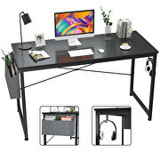 Black modern simple style laptop table with storage bag by La Spezia additional picture 8