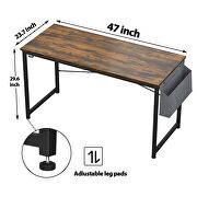 Rustic brown finish modern simple style laptop table with storage bag by La Spezia additional picture 7
