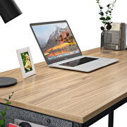 Natural finish modern simple style laptop table with storage bag by La Spezia additional picture 4