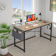 Natural finish modern simple style laptop table with storage bag by La Spezia additional picture 5