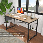 Natural finish modern simple style laptop table with storage bag by La Spezia additional picture 6