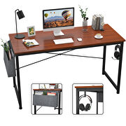 Teak modern simple style laptop table with storage bag by La Spezia additional picture 9