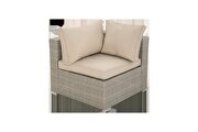 7-piece pe rattan wicker sectional cushioned sofa sets and coffee table by La Spezia additional picture 12