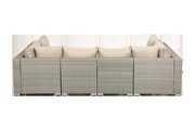 7-piece pe rattan wicker sectional cushioned sofa sets and coffee table by La Spezia additional picture 16