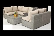 7-piece pe rattan wicker sectional cushioned sofa sets and coffee table additional photo 5 of 15