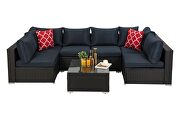 7-piece pe rattan wicker sectional cushioned sofa sets and coffee table by La Spezia additional picture 13