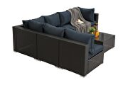 7-piece pe rattan wicker sectional cushioned sofa sets and coffee table by La Spezia additional picture 8