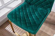 Emerald velvet modern swivel barstool with back by La Spezia additional picture 11