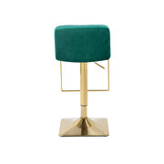 Emerald velvet modern swivel barstool with back by La Spezia additional picture 5