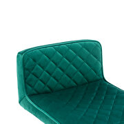 Emerald velvet modern swivel barstool with back by La Spezia additional picture 6