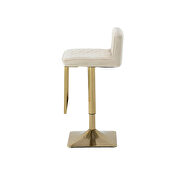 Ivory velvet modern swivel barstool with back by La Spezia additional picture 3