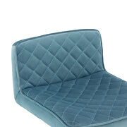 Blue velvet modern swivel barstool with back by La Spezia additional picture 6