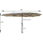 Double-sided patio umbrella outdoor market table garden extra large waterproof twin umbrellas with crank and wind vents additional photo 2 of 4