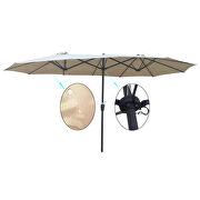 Double-sided patio umbrella outdoor market table garden extra large waterproof twin umbrellas with crank and wind vents additional photo 3 of 4