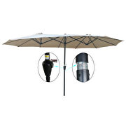 Double-sided patio umbrella outdoor market table garden extra large waterproof twin umbrellas with crank and wind vents additional photo 5 of 4