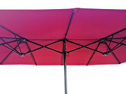 Double-sided patio umbrella outdoor market table garden extra large waterproof twin umbrellas with crank and wind vents by La Spezia additional picture 2