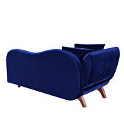 Artemax blue chaise lounge with storage and solid wood legs by La Spezia additional picture 13
