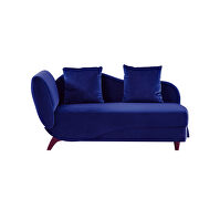 Artemax blue chaise lounge with storage and solid wood legs by La Spezia additional picture 14