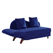 Artemax blue chaise lounge with storage and solid wood legs by La Spezia additional picture 15