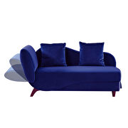 Artemax blue chaise lounge with storage and solid wood legs by La Spezia additional picture 7