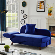 Artemax blue chaise lounge with storage and solid wood legs by La Spezia additional picture 8