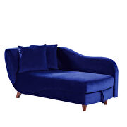 Artemax blue chaise lounge with storage and solid wood legs by La Spezia additional picture 9